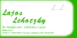 lajos lehotzky business card